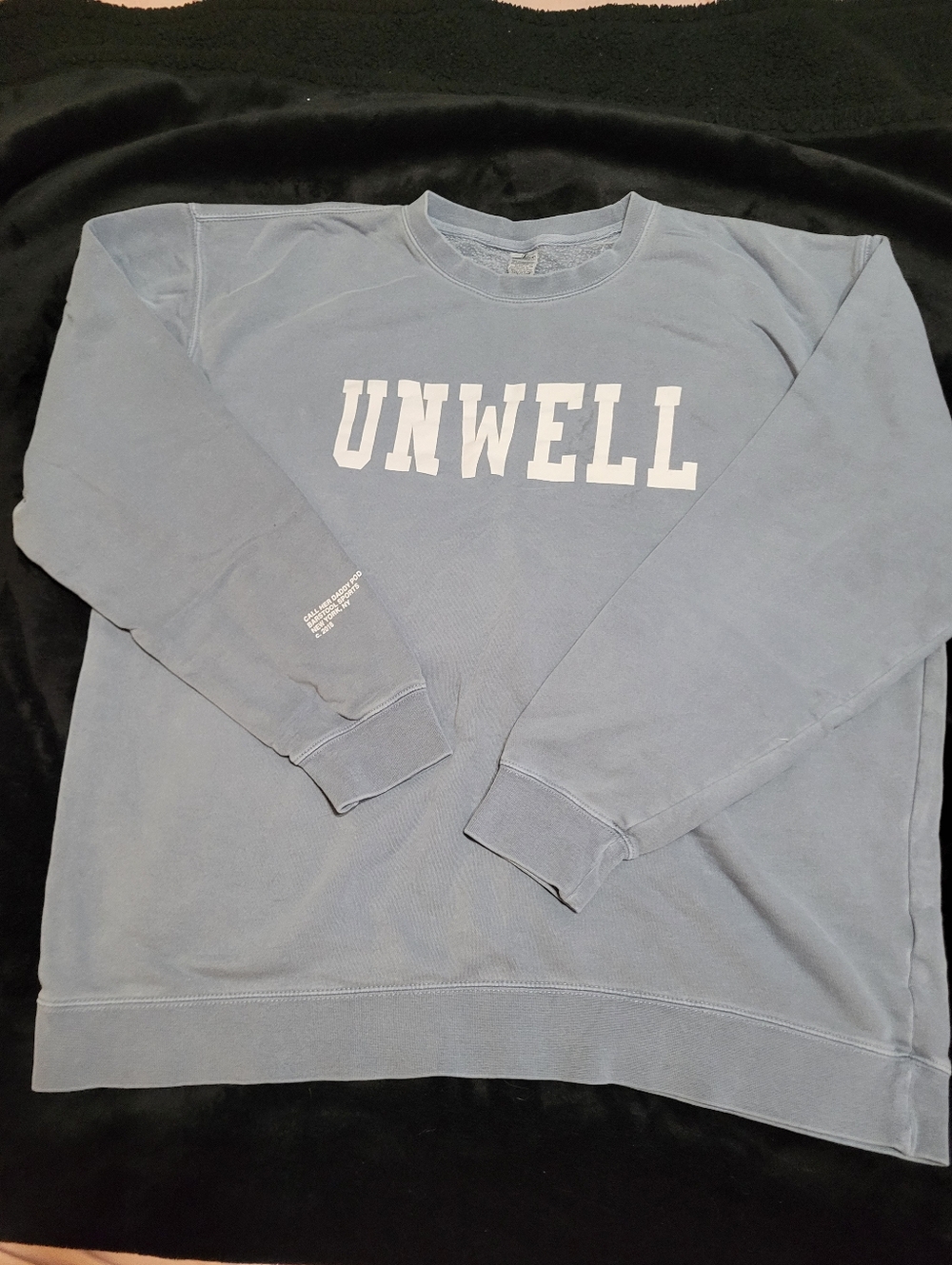 Unwell Call Her Daddy 2XL Sweatshirt - Distressed Blue